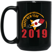 Happy New Year 2019 Rocket Launch Coffee Mug, Tea Mug