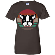 Boston Terrier Vintage Retro Dog Women T-Shirt