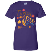 Turkey And Pie Oh My Happy Thanksgiving Women T-Shirt