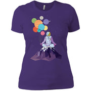 Astronaut in Space Holding Planet Balloon Women T-Shirt