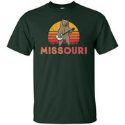 Missouri Bluegrass Banjo Bear Funny Retro Men T-shirt