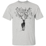 Deer Trees Forest, Tree Horns Men T-shirt