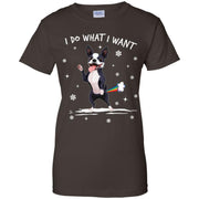 I Do What I Want Farting Boston Terrier Women T-Shirt