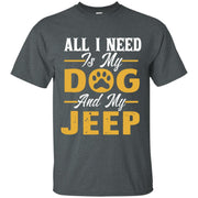 All I Need Is My Dog and Jeep Lover 2 Men T-shirt