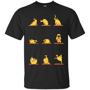 Yoga Pug Dog Men T-shirt