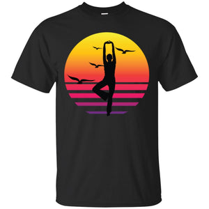 Yoga Retro Sunset Men T-shirt