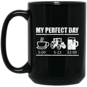 Funny Farmer Perfect Day Tractor Agriculture Gift Coffee Mug, Tea Mug