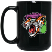 Cool Tiger Sunglasses Headphones Hair Coffee Mug, Tea Mug