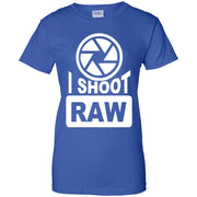 I Shoot Raw Photography Camera Photograph Women T-Shirt