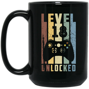 Level 18 Unlocked 18th Video Birthday Boy Game Coffee Mug, Tea Mug