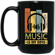 Music Is My Drug DJ Headphone Coffee Mug, Tea Mug