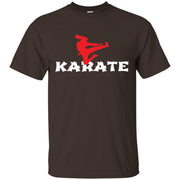 Karate Girl Jumping Side Kick Martial Men T-shirt