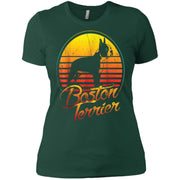 Boston Terrier Vintage Retro Classic Women T-Shirt