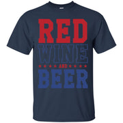 Fourth Of July Red Wine And Beer Slouchy Tee Of Ju Men T-shirt