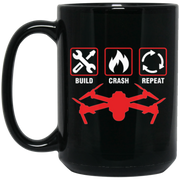 Build Crash Repeat Drone Coffee Mug, Tea Mug