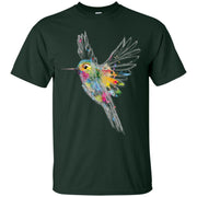 Hummingbird Watercolor Graffiti Men T-shirt