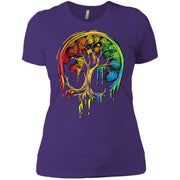 Colorful Tree Life Is Really Good Tree Art Women T-Shirt