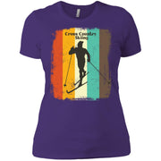 CrossCountry Skiing Retro 70s Vintage Nordic Women T-Shirt