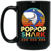 Retro Vintage Poppop Shark Doo Doo Doo Poppop Coffee Mug, Tea Mug