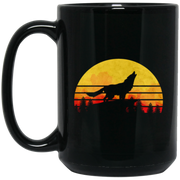 Vintage Wolf, Wolf Wild Retro Coffee Mug, Tea Mug