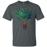 Stag with Flaming Antlers Men T-shirt
