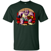 Funny Fat Thanos Drinking Beer And Watching TV Men T-shirt