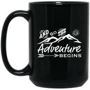AND SO THE ADVENTURE BEGINS Coffee Mug, Tea Mug