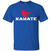 Karate Girl Jumping Side Kick Martial Men T-shirt