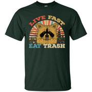 Live Fast Eat Trash Bear Raccoon Vintage Camping