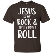 Jesus Is My Rock Thats How I Roll Men T-shirt