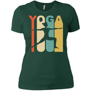 Vintage Yoga Pose Silhouette Retro Women T-Shirt