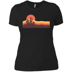 Hiking Camping Sun And Cactus Women T-Shirt