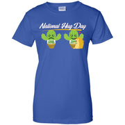 National Hug Cactus Shirt Hedgehog Women T-Shirt