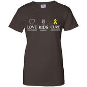 Love Childhood Kids Cancer Cure Awareness.png Women T-Shirt