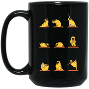 Yoga Pug Dog Coffee Mug, Tea Mug
