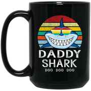 Retro Daddy Shark Coffee Mug, Tea Mug