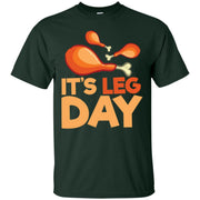Thanksgiving Anti Fitness Shirt Leg Day Turkey Dinner Funny Men T-shirt