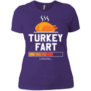 Funny Thanksgiving Turkey Fart Loading Women T-Shirt