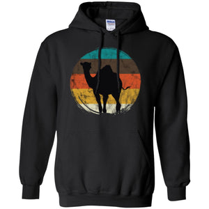 Distressed Circle Retro Graphic Desert Camel Art Men T-shirt