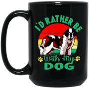 I Would Rather Be With My Dog Saint Bernard Vintage Coffee Mug, Tea Mug