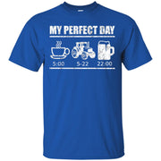 Funny Farmer Perfect Day Tractor Agriculture Gift Men T-shirt