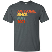 Awesome Since May 2001 TShirt Vintage18th Birthday Men T-shirt