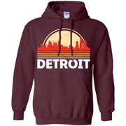 Classic Retro Detroit City Skyline Vintage Men T-shirt