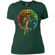Colorful Tree Life Is Really Good Tree Art Women T-Shirt