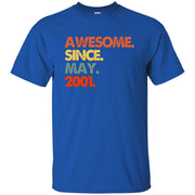 Awesome Since May 2001 TShirt Vintage18th Birthday Men T-shirt