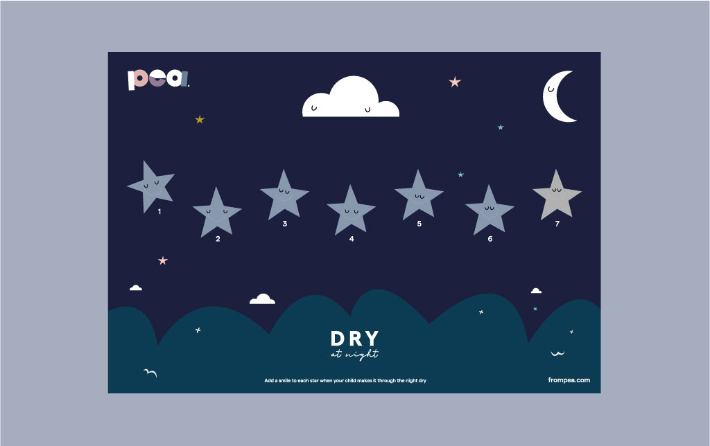 Dry At Night Reward Chart Journal Pea Frompea