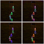 Solar Powered LED Color Changing Christmas Tree Wind Chime Light
