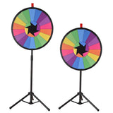 24" Color Prize Wheel 18 Slot Floor Stand Tripod Spin Game Tradeshow