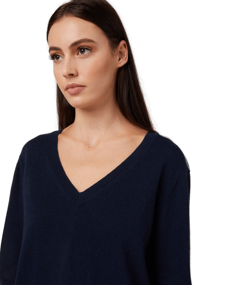 Women's Ribbed Mock Turtleneck Cashmere Sweater - Camel Ivory Navy –  Invisible World US