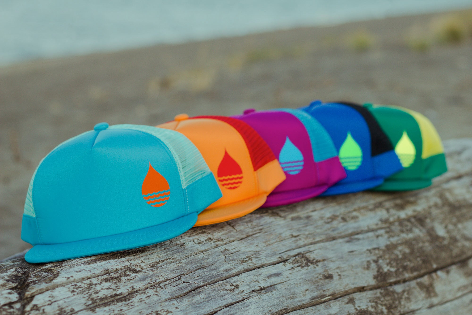 BUOY WEAR's new floating hat collection on the beach